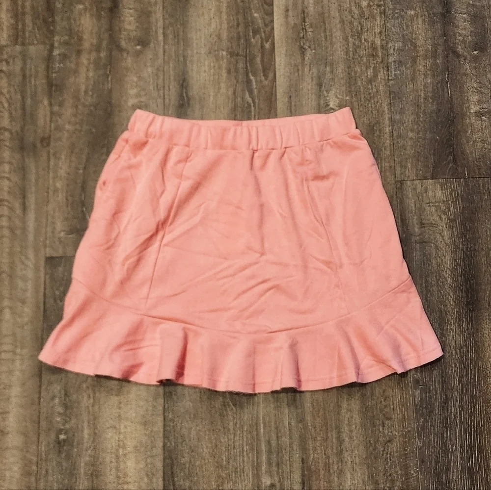 *NWT* Heyson Pink Knit Ruffle Bottom Skirt